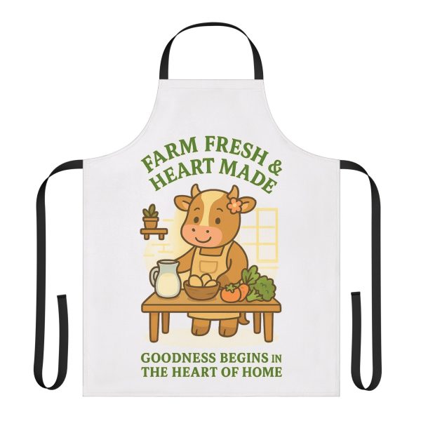 Mother Cow Kitchen Apron - Farm Fresh & Heart Made