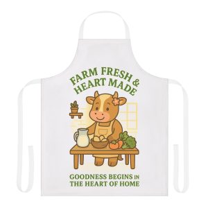 Mother Cow Kitchen Apron - Farm Fresh & Heart Made