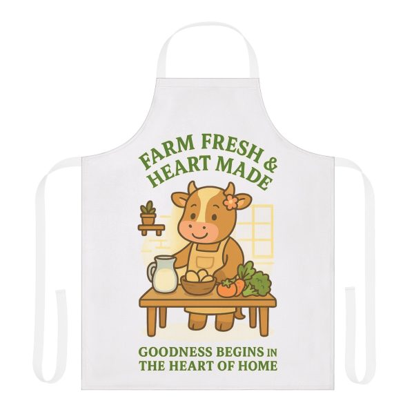 Mother Cow Kitchen Apron - Farm Fresh & Heart Made