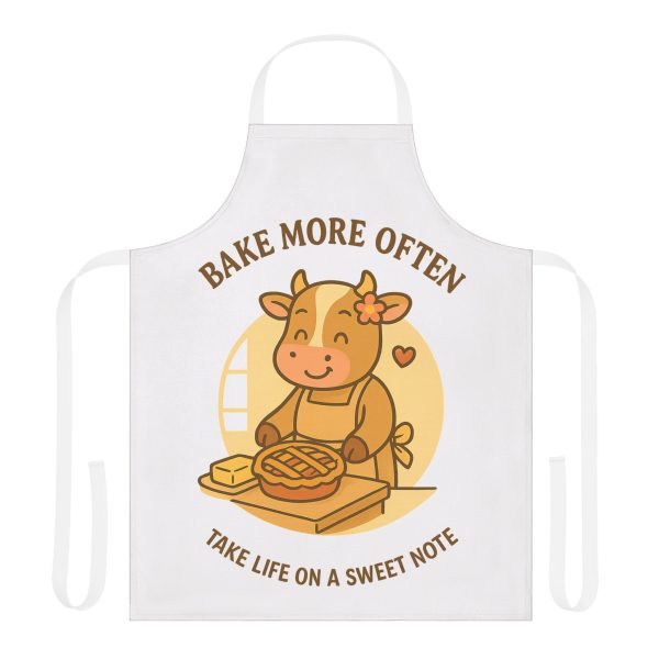 Mother Cow Kitchen Apron - Bake More Often | Take Life On A Sweet Note