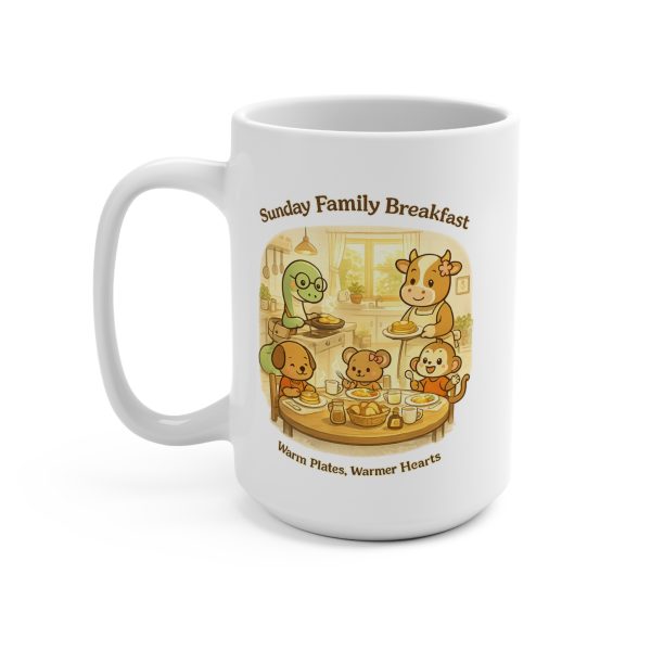 16803812296714617195_2048.jpeg Father Snake 15oz Ceramic Mug - Sunday Family Breakfast