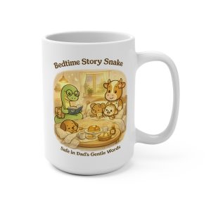 18063403561508555209_2048.jpeg Father Snake 15oz Ceramic Mug - Bedtime Story Snake