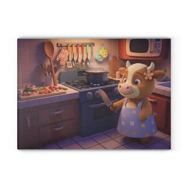 Mother Cow Chef - Decorative Chopping Board - Ingredients Preparation