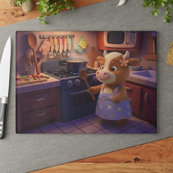 Mother Cow Chef Decorative Chopping Board - Cooking Soup