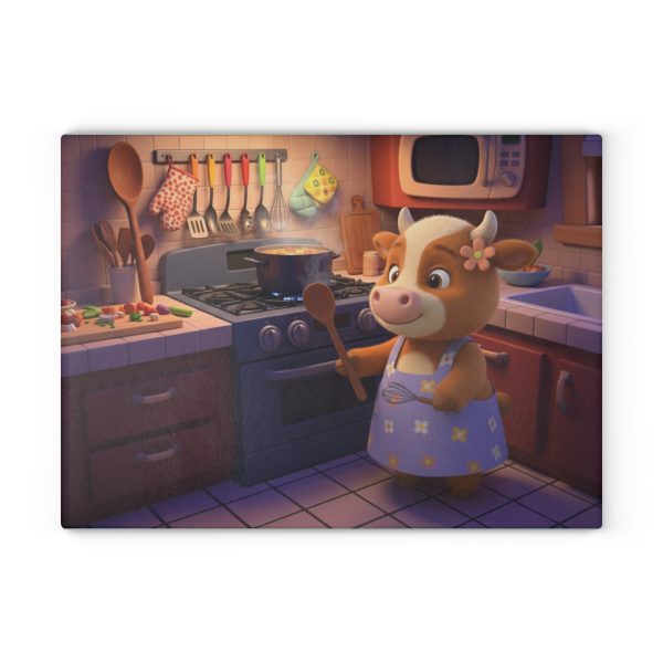 Mother Cow Chef Decorative Chopping Board - Cooking Soup