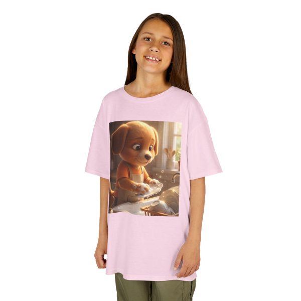 10705486703683549492_2048.jpeg Little Nest Moments - Responsible Dog Son Washing Dishes Kids T-Shirt