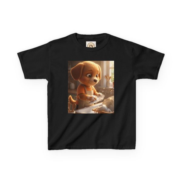 1108530747686485224_2048.jpeg Little Nest Moments - Responsible Dog Son Washing Dishes Kids T-Shirt