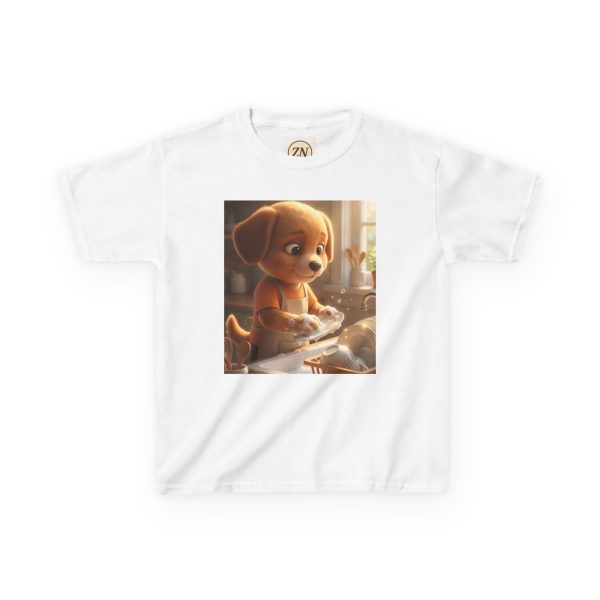 3177868057616037942_2048.jpeg Little Nest Moments - Responsible Dog Son Washing Dishes Kids T-Shirt