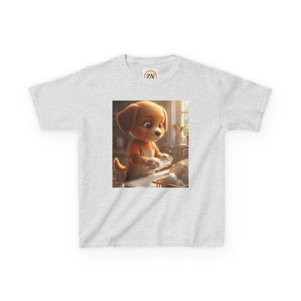 375658272958089839_2048.jpeg Little Nest Moments - Responsible Dog Son Washing Dishes Kids T-Shirt