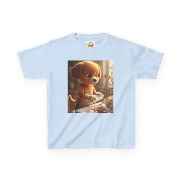 572806558308654618_2048.jpeg Little Nest Moments - Responsible Dog Son Washing Dishes Kids T-Shirt