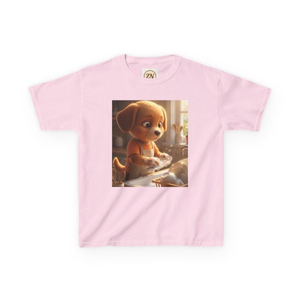 9779849884826227799_2048.jpeg Little Nest Moments - Responsible Dog Son Washing Dishes Kids T-Shirt