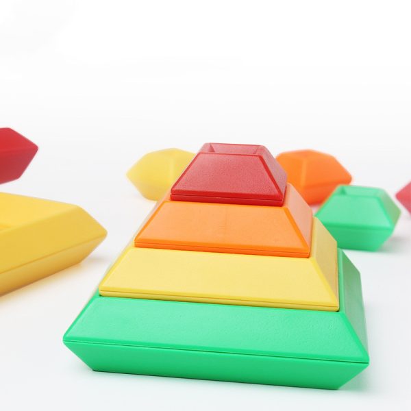 Rainbow Balance Building Blocks – Montessori Stacking And Balance Toy