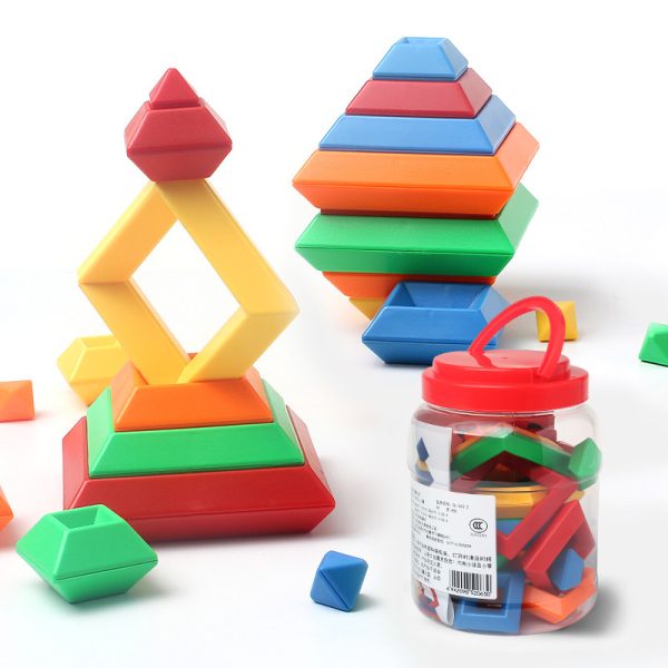Rainbow Balance Building Blocks – Montessori Stacking And Balance Toy