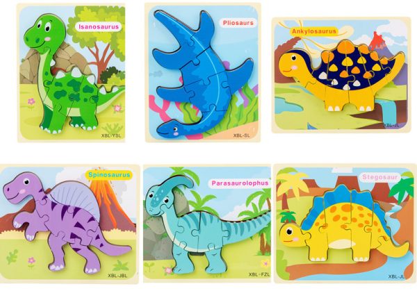 Montessori Wooden Dinosaur Puzzle – Educational Learning Toy For Kids