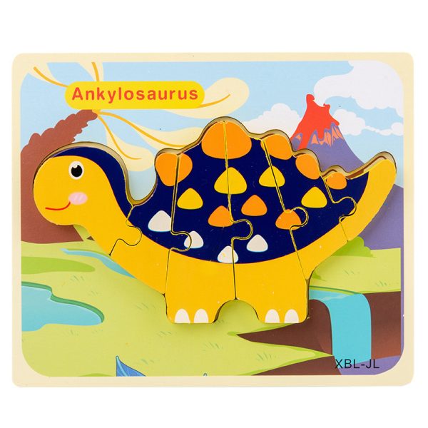 Montessori Wooden Dinosaur Puzzle – Educational Learning Toy For Kids