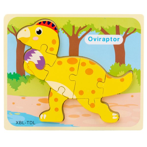 Montessori Wooden Dinosaur Puzzle – Educational Learning Toy For Kids