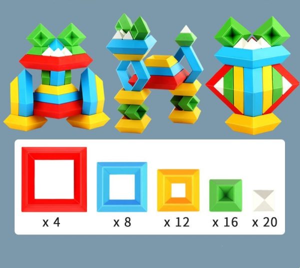 Rainbow Balance Building Blocks – Montessori Stacking And Balance Toy