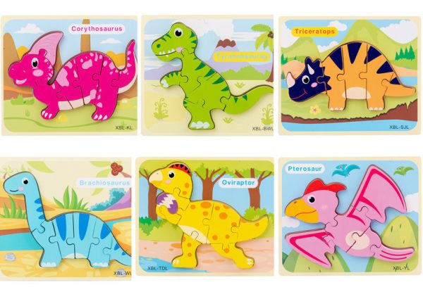 Montessori Wooden Dinosaur Puzzle – Educational Learning Toy For Kids